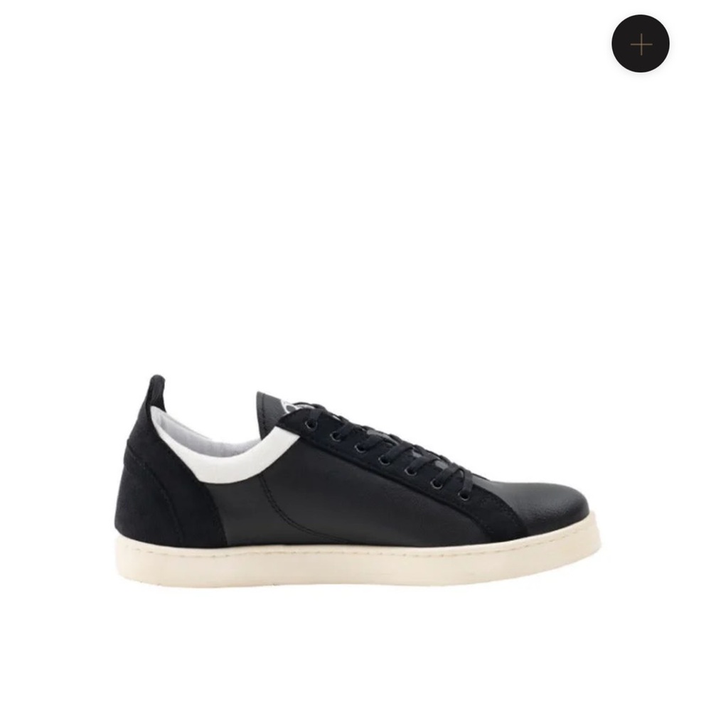 1People BorAs Classic Sneakers Oyster- Black Leather SIZE 39 (8) Womens NEW - Picture 2 of 15
